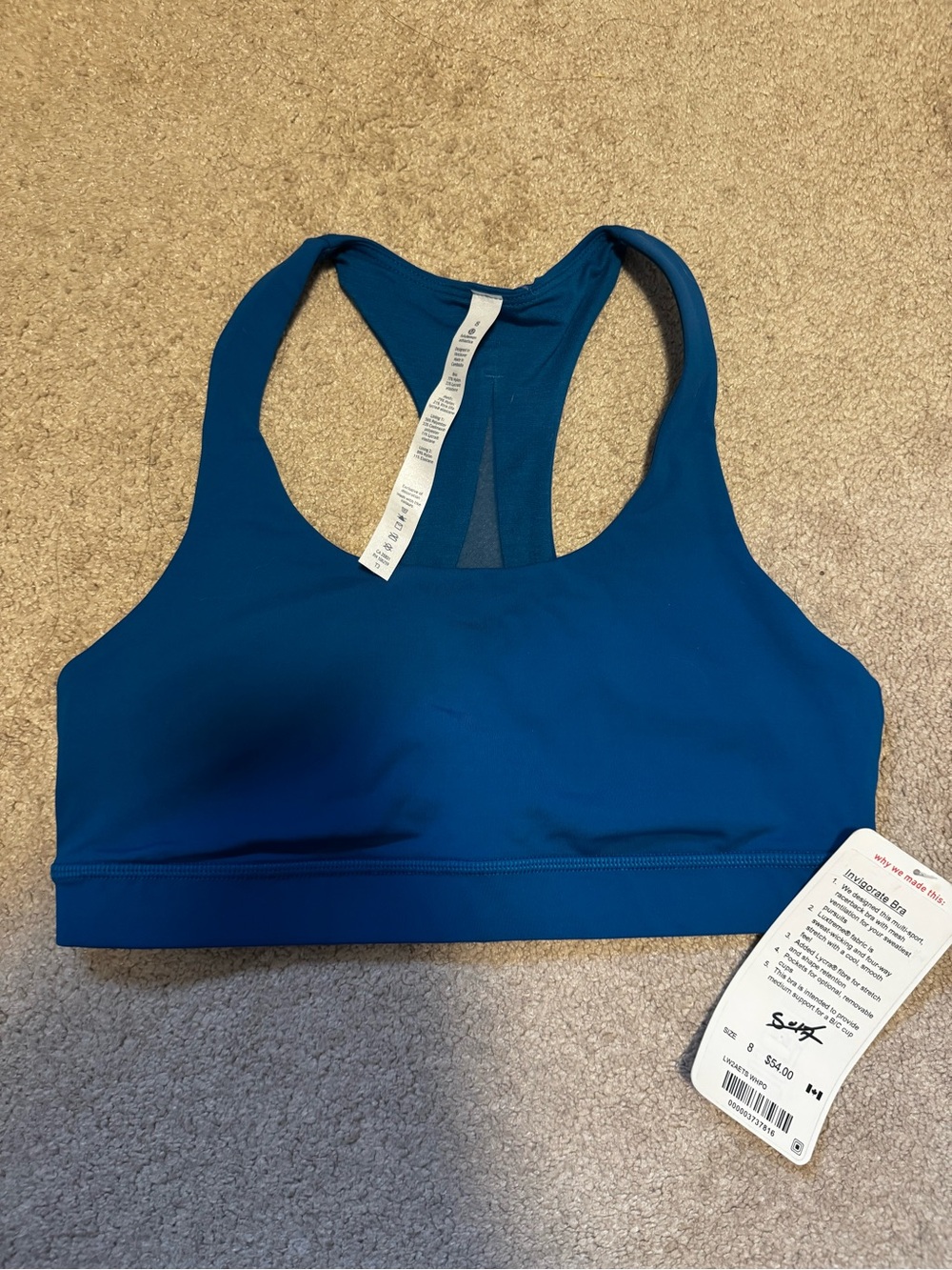 Lululemon invigorate bra size 8 BNWT